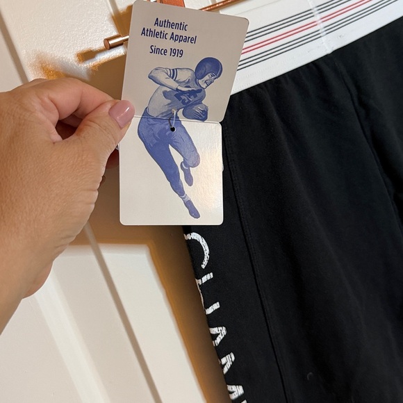 Champion Black Leggings with White Distressed Logo Band - Picture 3 of 5